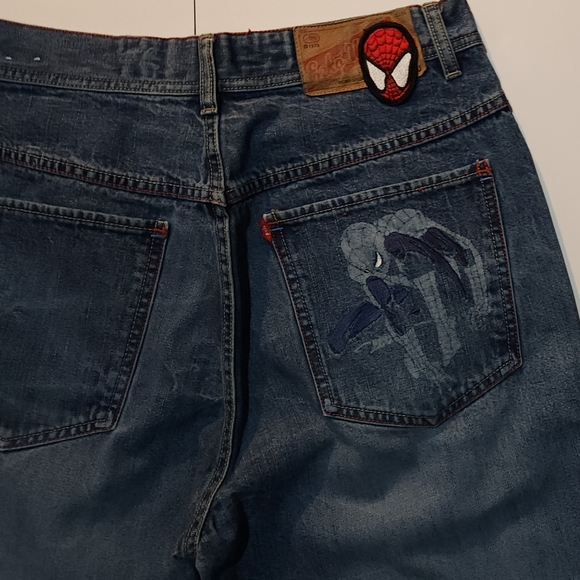Vintage Ecko Unltd Spiderman Jeans Mens Size 32 Marvel Comics Denim Pants - Picture 8 of 10